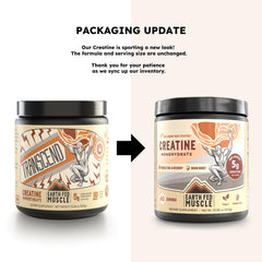 Earth Fed Muscle polvo fino en primer plano, textura que facilita mezcla