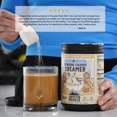Earth Fed Muscle polvo en cucharada, textura cremosa para café
