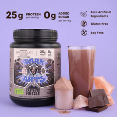 Earth Fed Muscle textura del polvo con color cacao y mezcla fácil