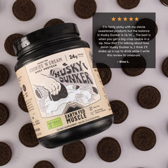 Earth Fed Muscle trozos reales de galleta visibles, aportando textura y sabor