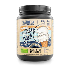 Earth Fed Muscle envase frontal mostrando diseño y proteína premium