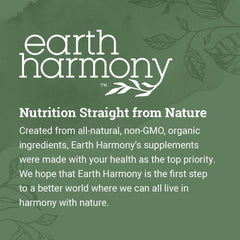 Earth Harmony Naturals frasco junto a moneda para comparar tamaño y portabilidad