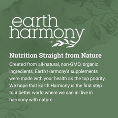 Earth Harmony Naturals suplemento en un baño natural estilo vida saludable