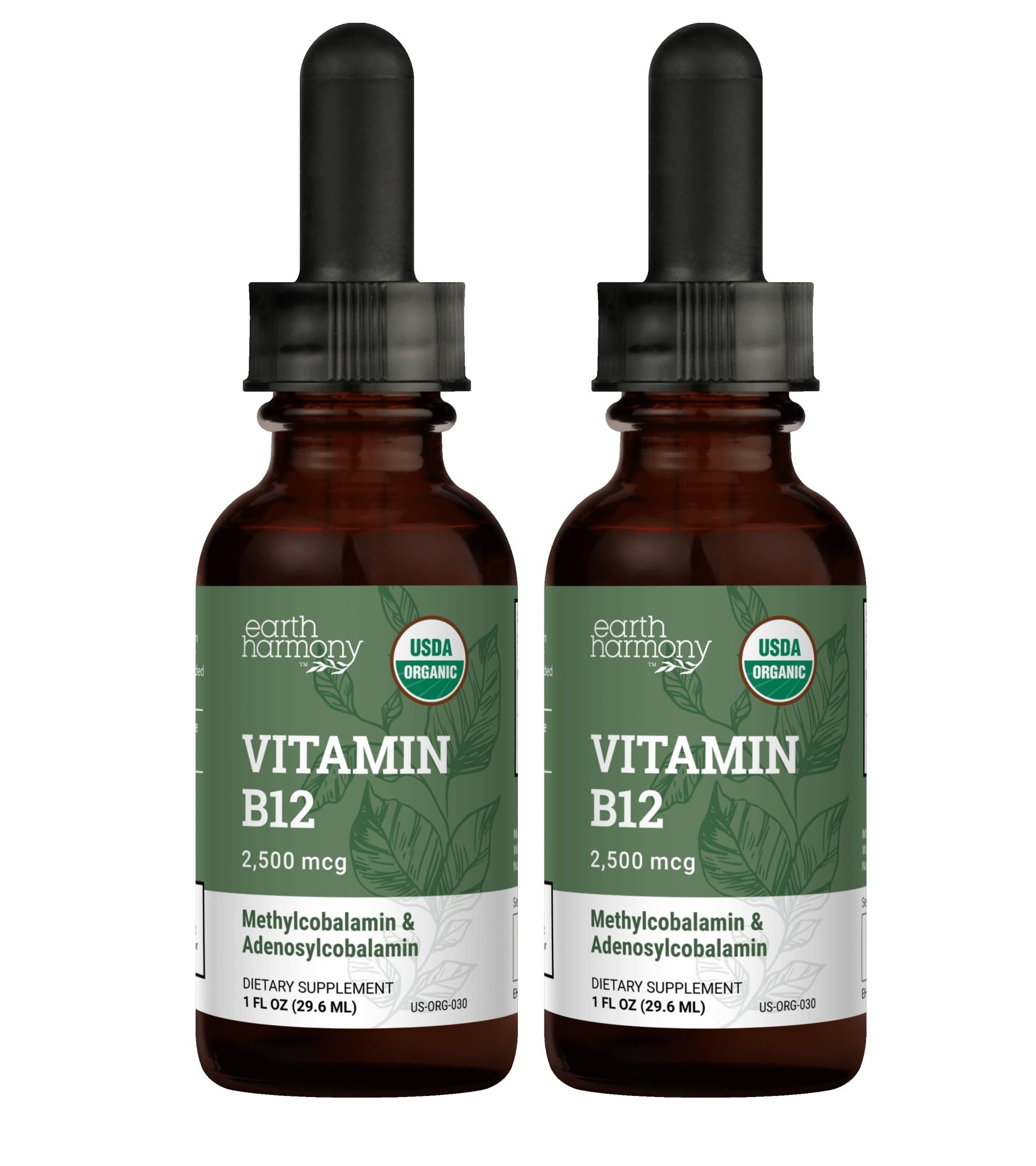 Earth Harmony Naturals frontal del envase mostrando etiqueta orgánica y beneficio energético