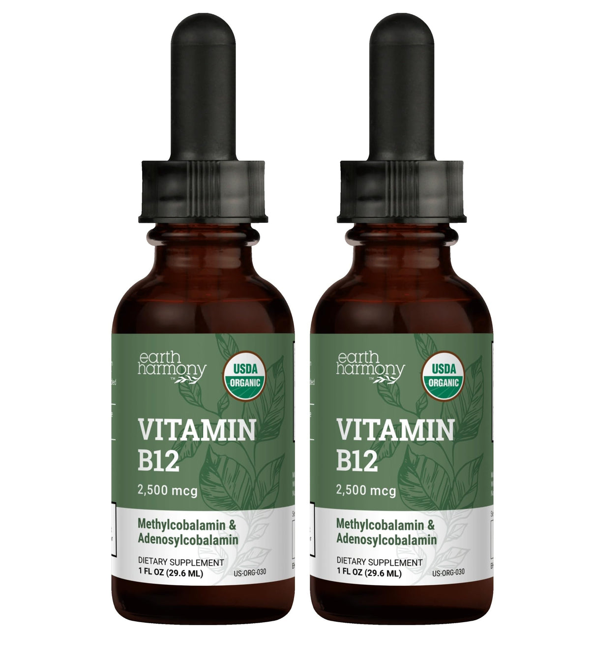 Earth Harmony Naturals frontal del envase mostrando etiqueta orgánica y beneficio energético