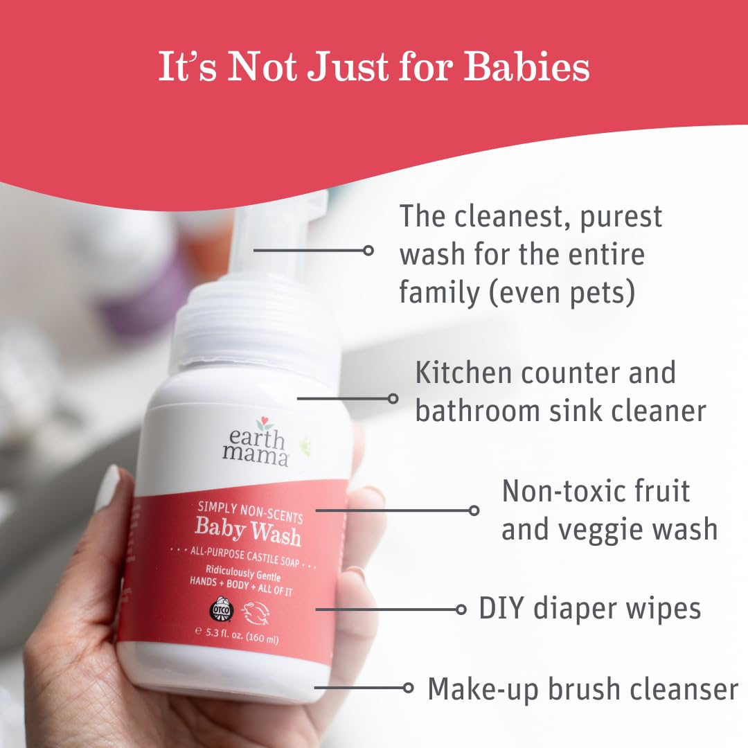 Earth Mama textura de espuma suave para limpieza efectiva sin resecar