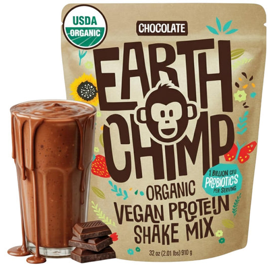 EarthChimp frente del envase mostrando etiqueta y beneficios nutricionales