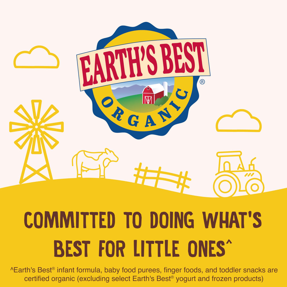 Earth's Best barra servida con yogur en cocina, combina bien con meriendas saludables