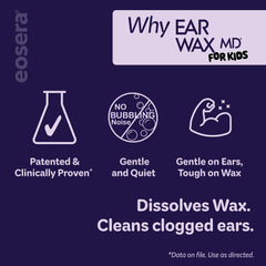 Earwax MD eosera textura de la solución en gotero, fórmula suave para cerumen
