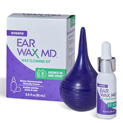 Earwax MD frente del empaque mostrando el kit y beneficios claros