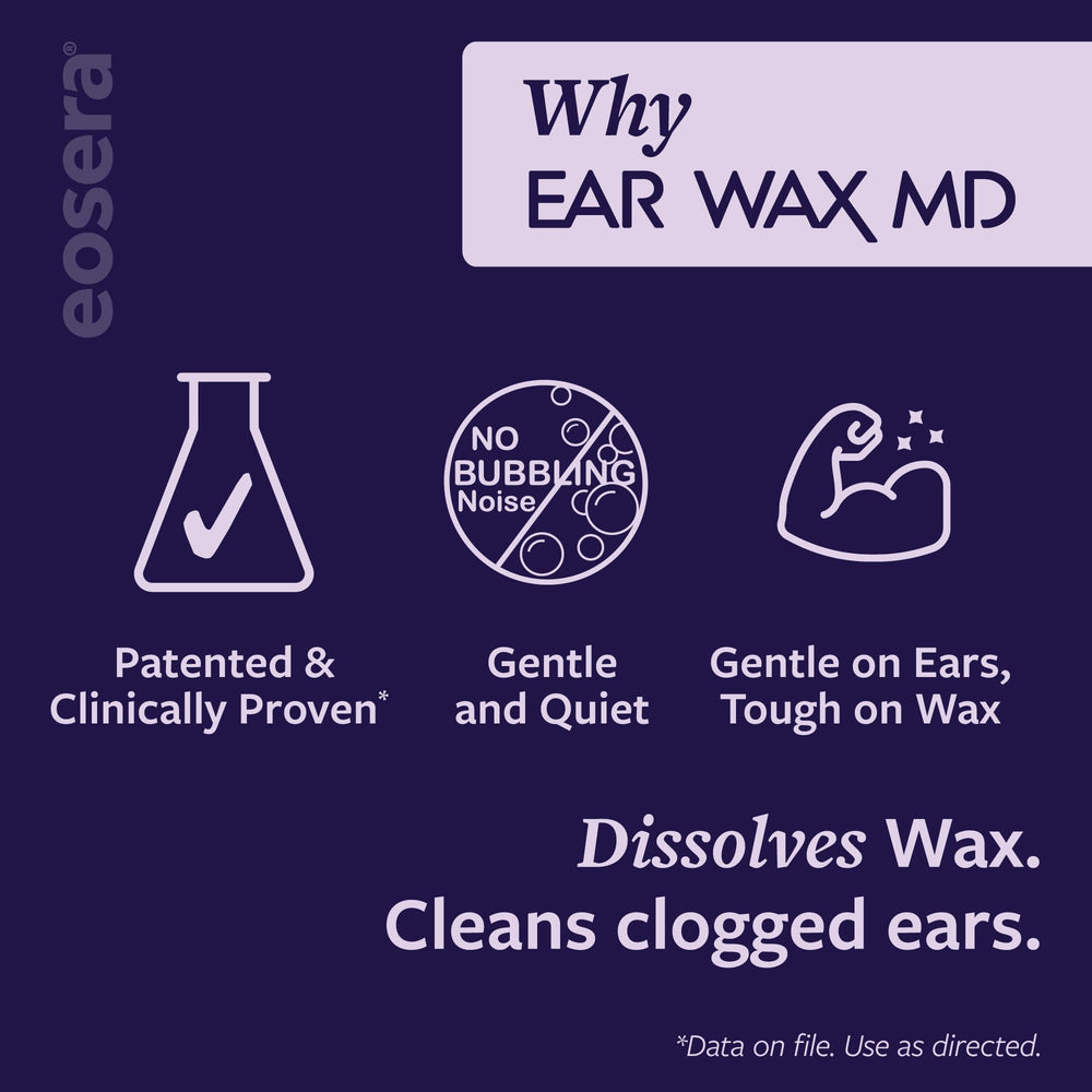 Earwax MD vial abierto mostrando la textura de la solución y aplicación fácil
