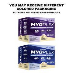 Experimental and Applied Sciences Myoplex en mochila deportiva ilustrando portabilidad post entreno