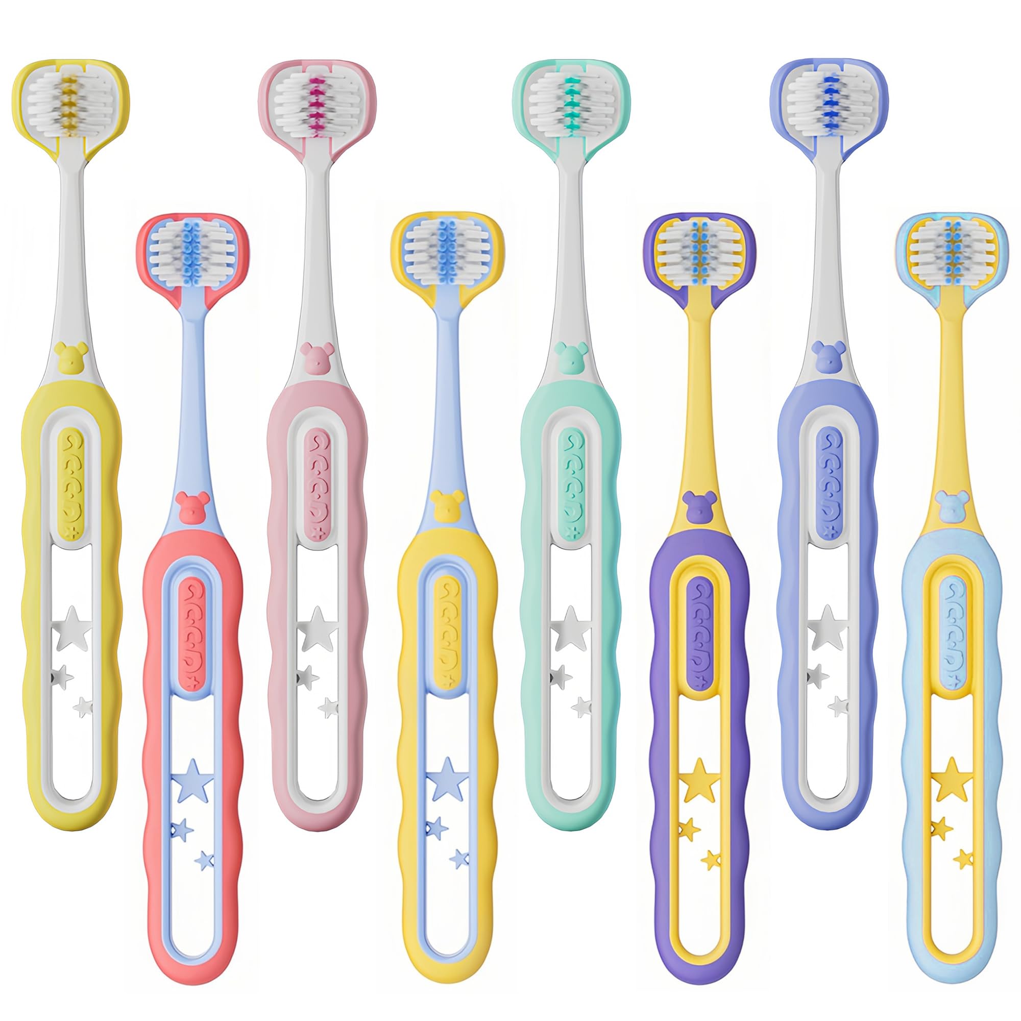 EASICUTI cepillo frontal del pack mostrando diseño triple ángulo y limpieza eficiente