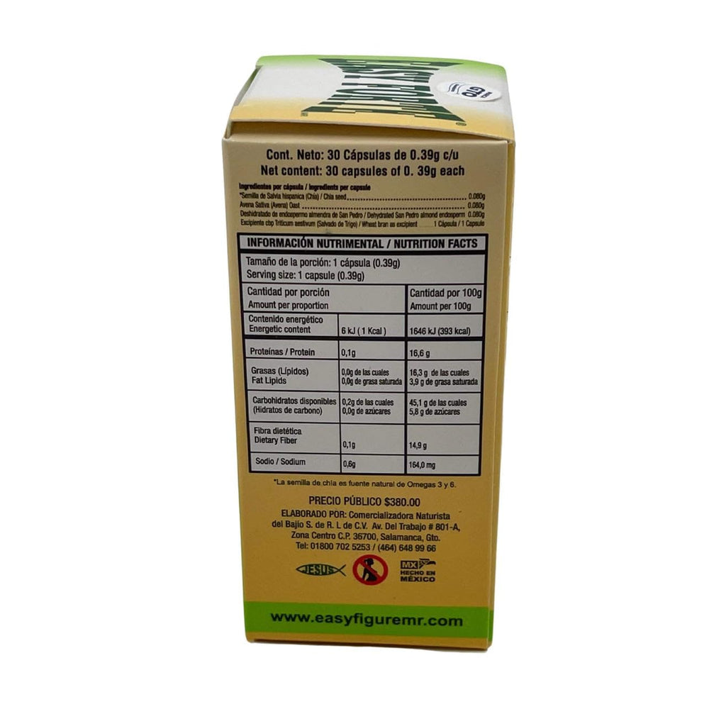 Easy Figure Easy Forte etiqueta con ingredientes para verificar información