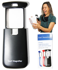 EASY MAGNIFIER frontal mostrando diseño compacto y fácil agarre