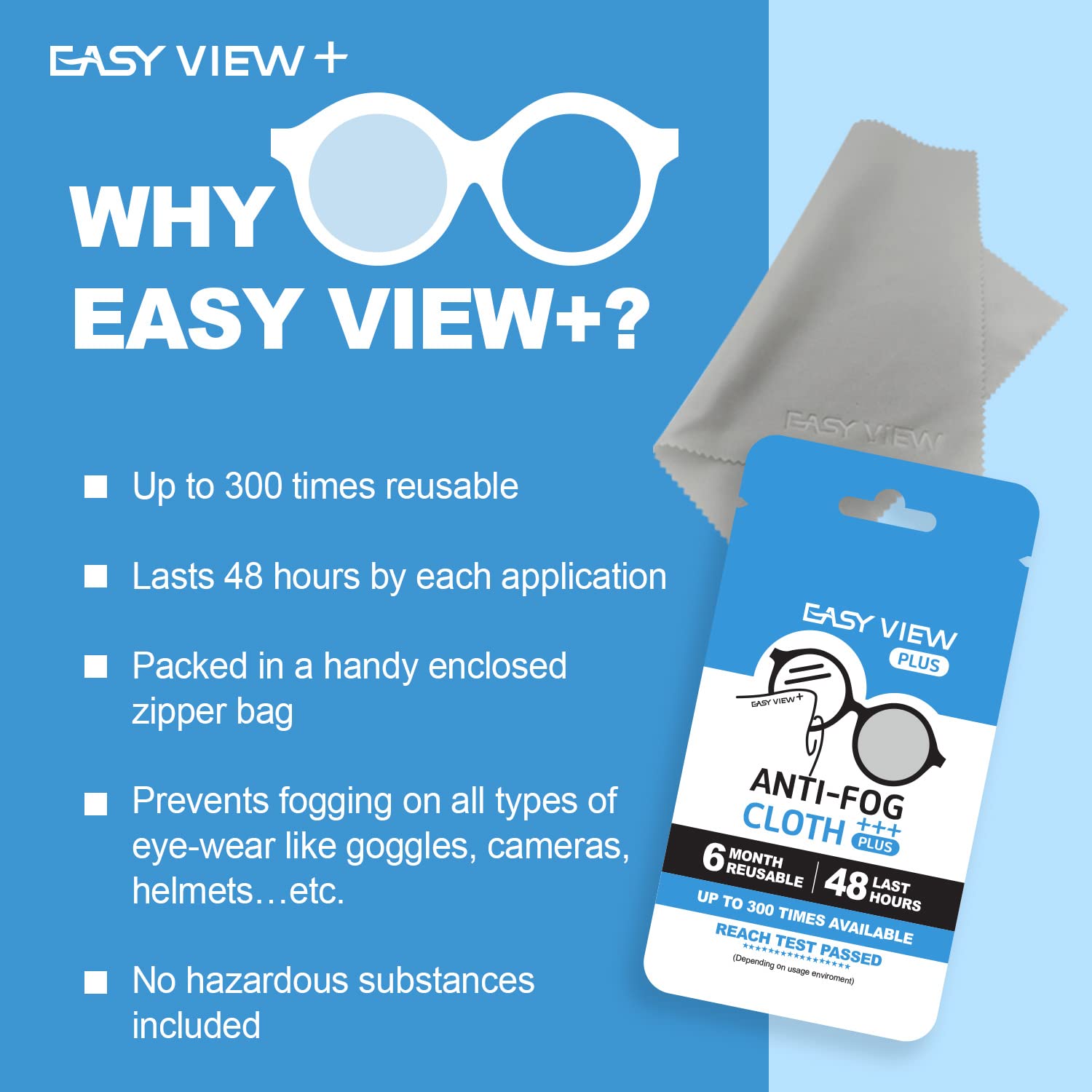 Easy View textura de microfibra tratada para limpieza sin rayas