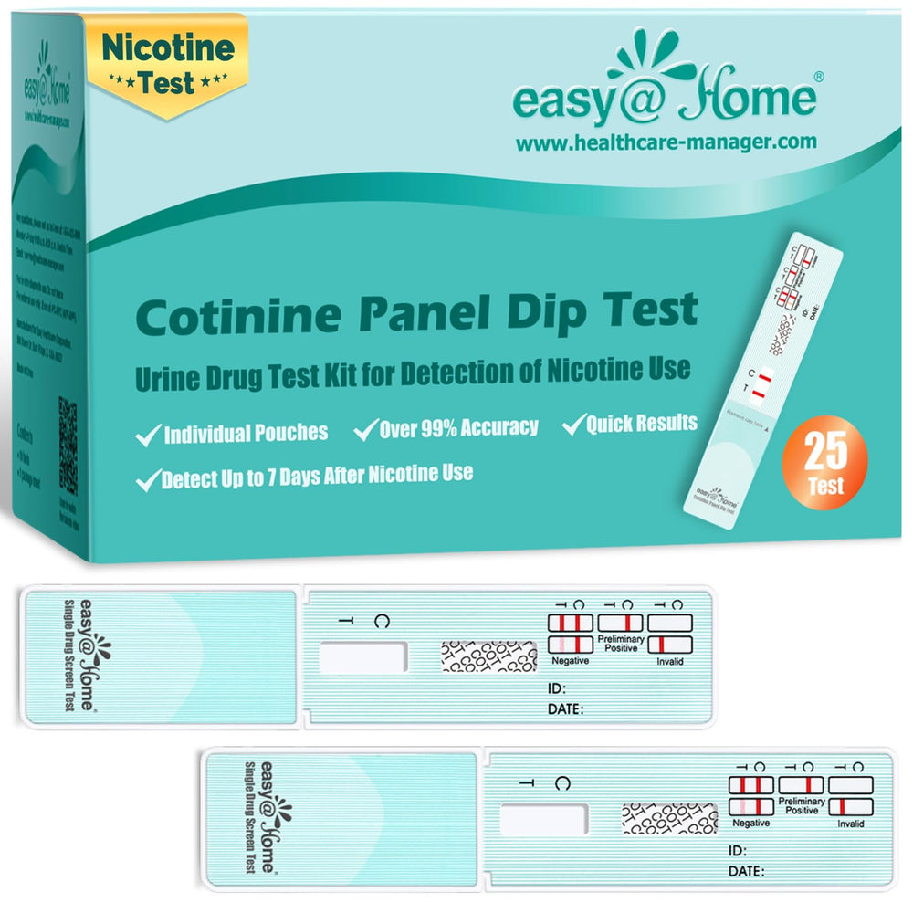 Easy@Home empaque frontal de 25 tiras, paquete práctico y económico