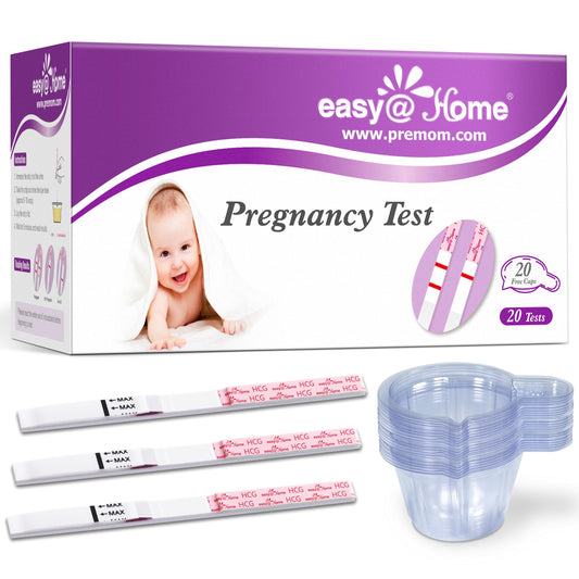 easy@Home empaque frontal con 20 tiras y vasos, conveniencia inmediata