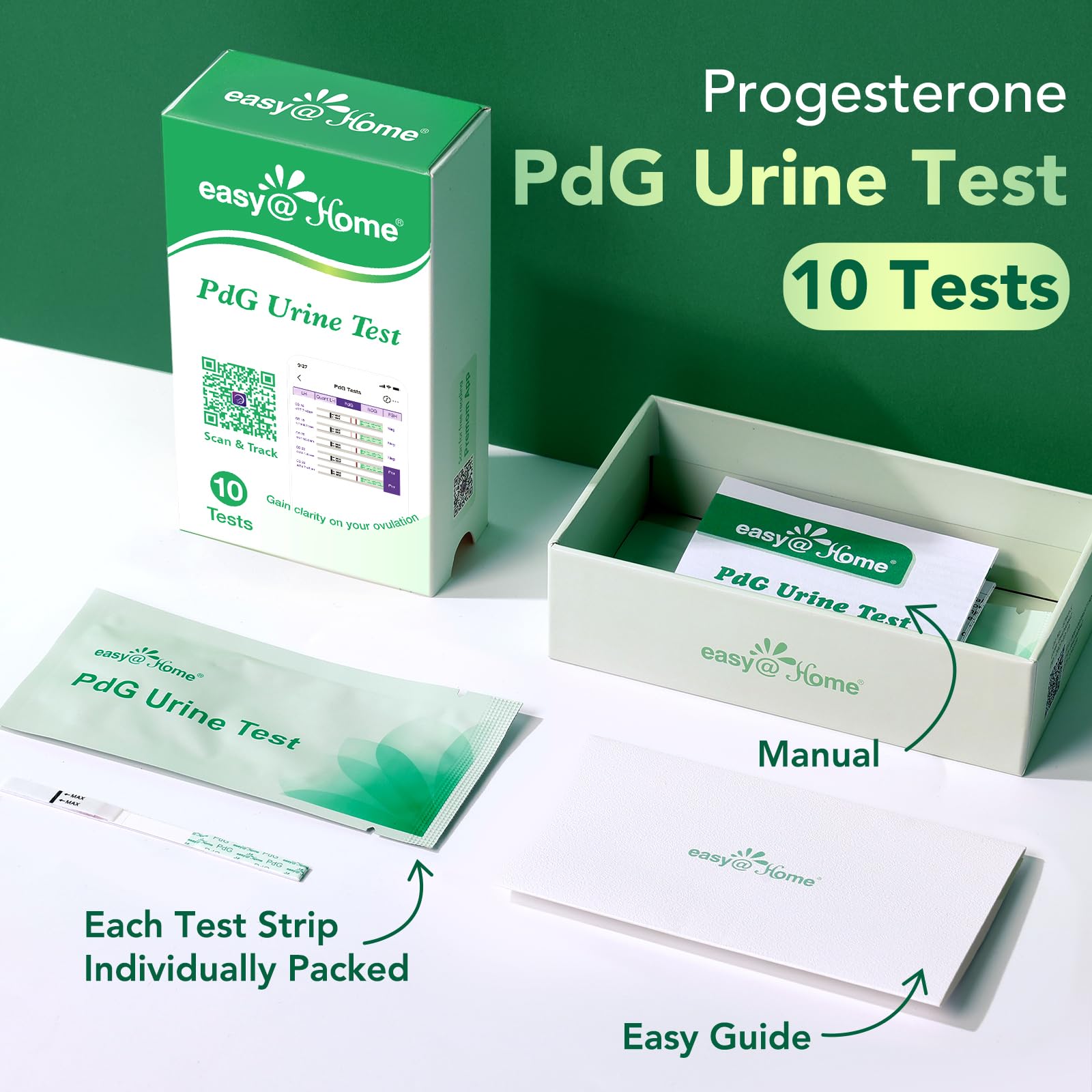 Easy@Home etiqueta del empaque con instrucciones y especificaciones claras
