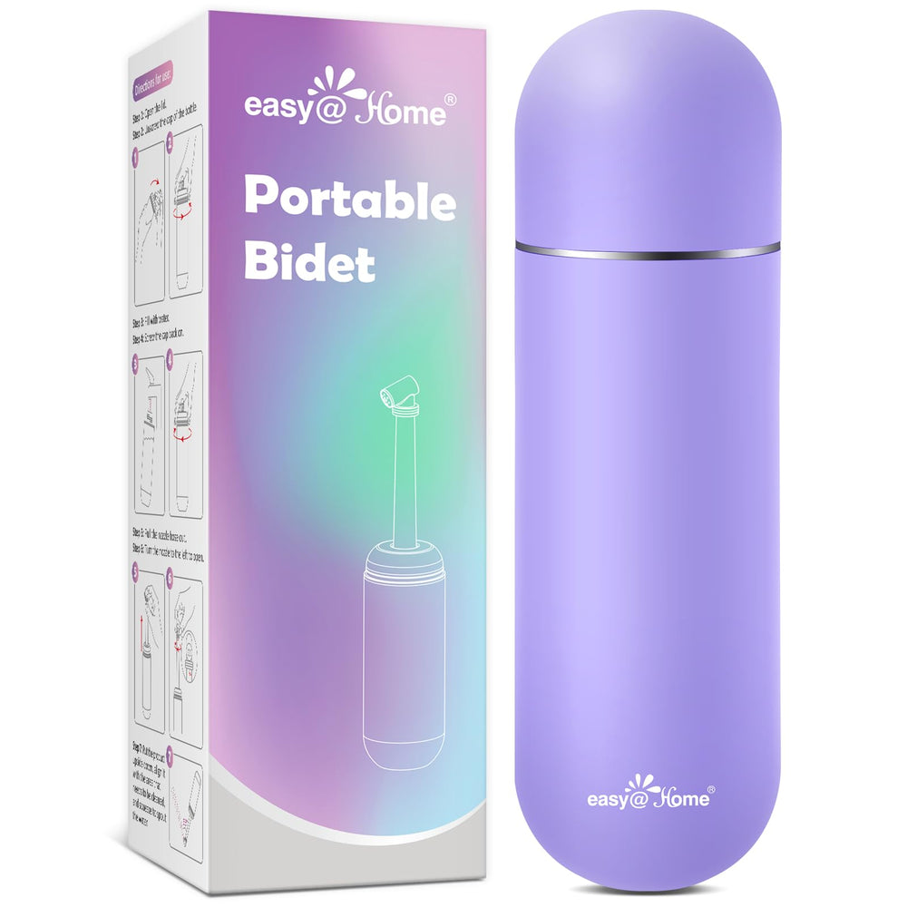 easy@Home vista frontal del peri bottle, limpieza íntima práctica