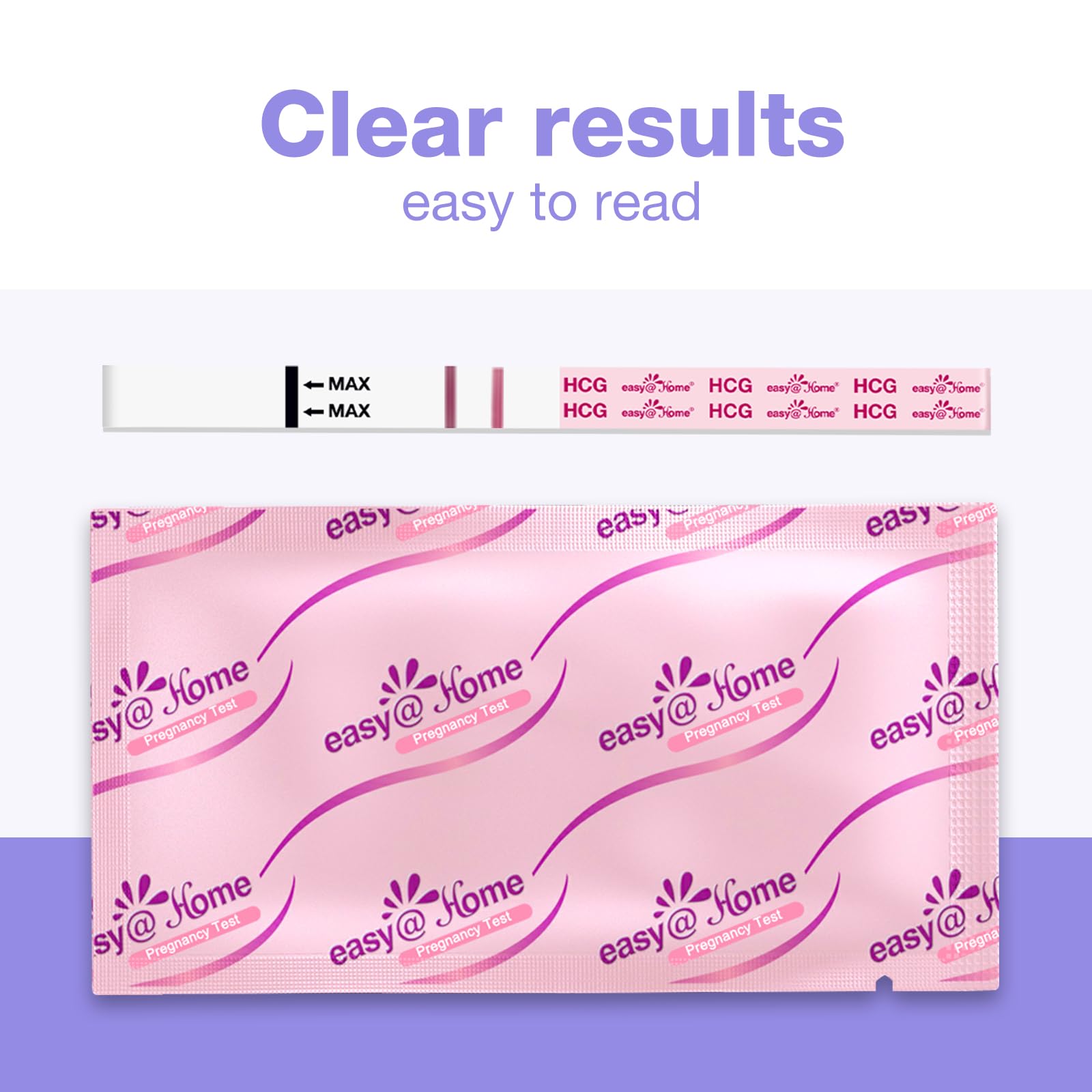 easy@Home resultado negativo con una línea, lectura clara y sin ambigüedad