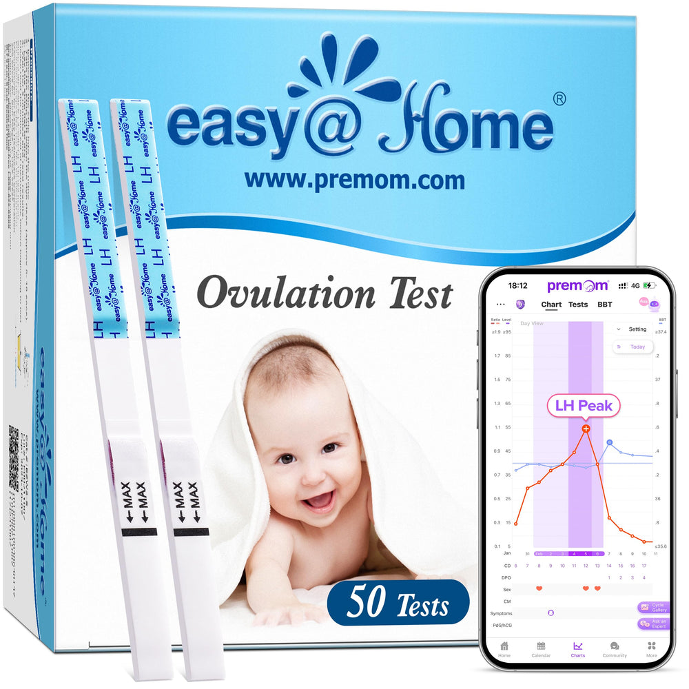 Easy@Home envase delantero mostrando 50 tiras y ventaja de cantidad