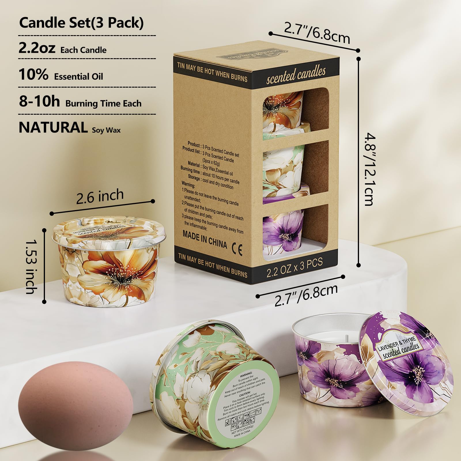 EasyBreez lata abierta Lavanda y Tomillo en uso, crea ambiente relajante