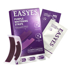 EASYES paquete frontal con tiras púrpura mostrando comodidad