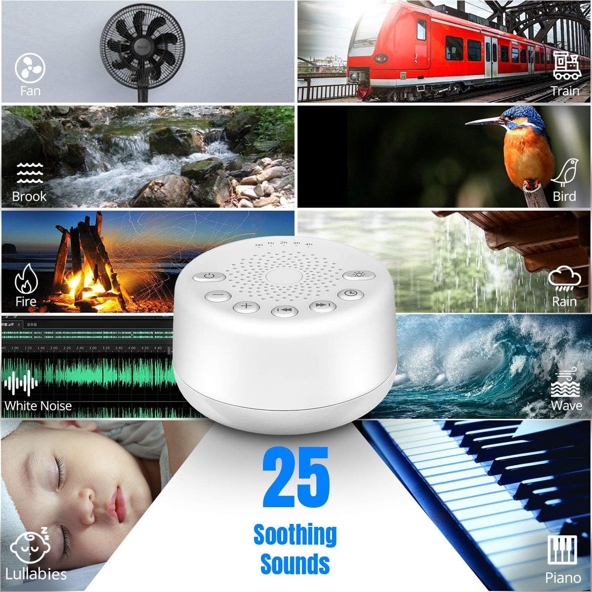 Easysleep controles con volumen y temporizador fácil ajuste