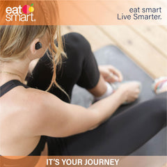 EatSmart báscula en uso con pies sobre la plataforma para medición rápida