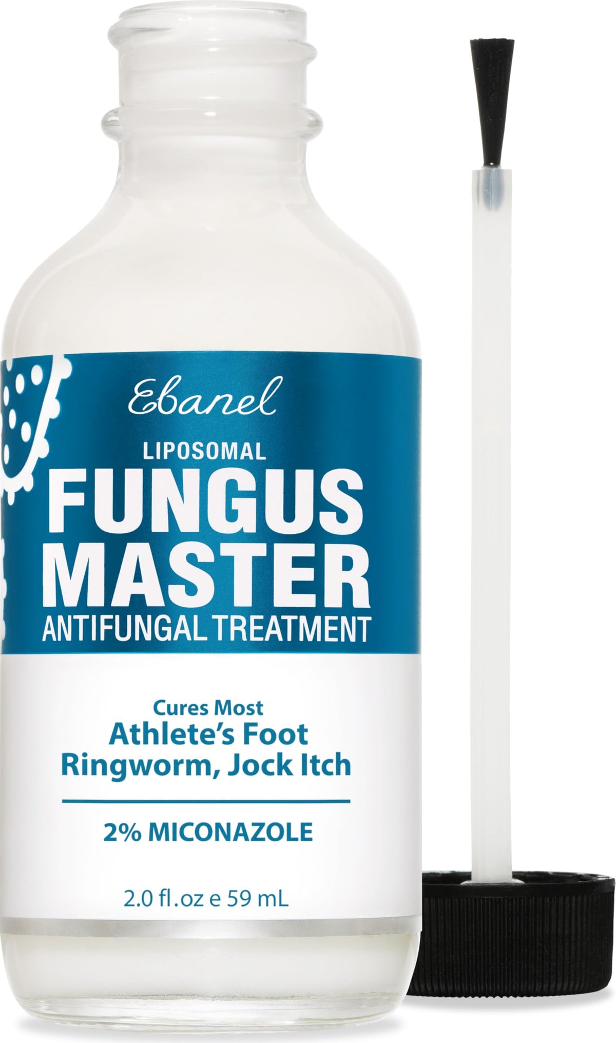 Ebanel envase frontal de crema antifúngica mostrando tamaño y marca, confianza