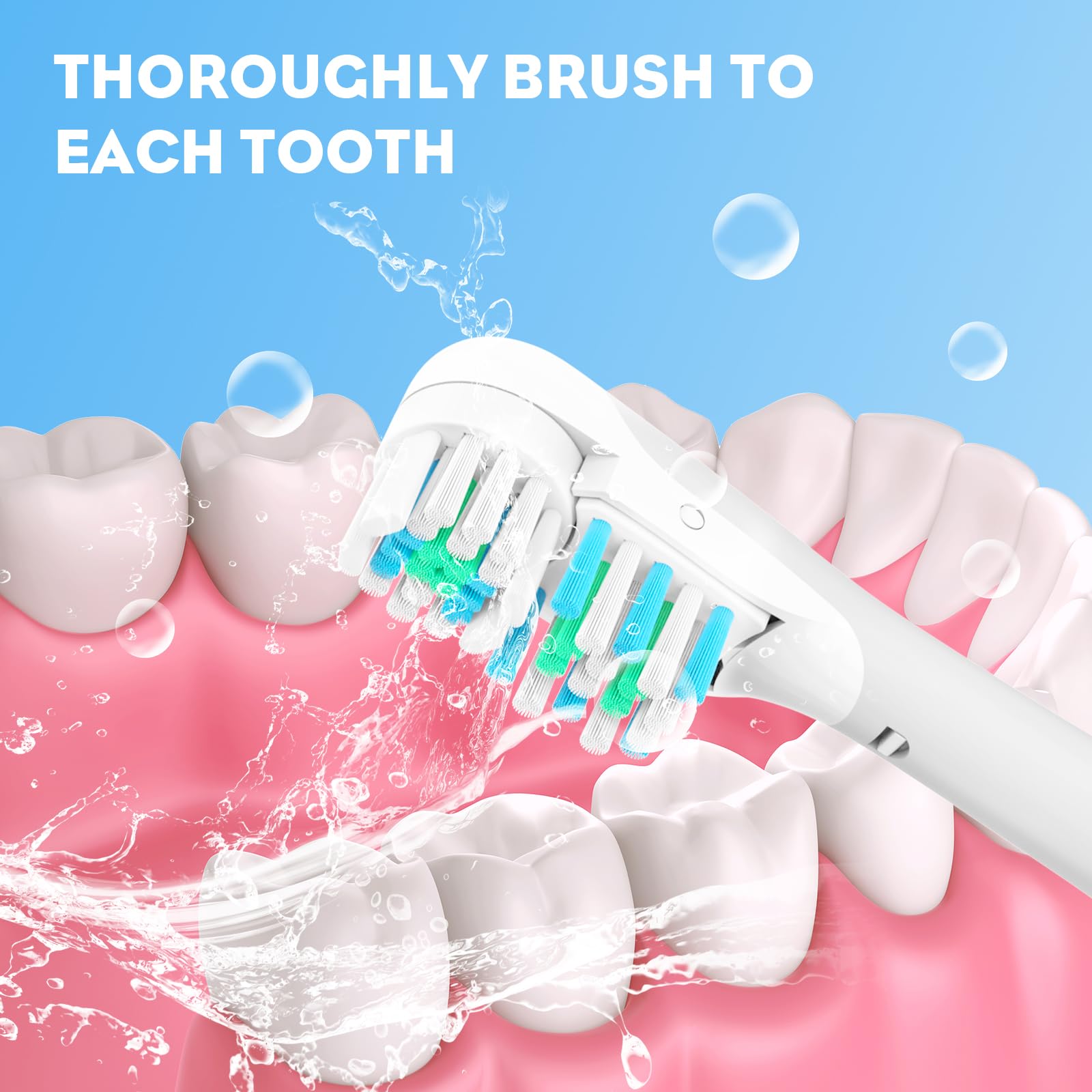 EBIEFLY detalle de cerdas crisscross que mejora limpieza interdental