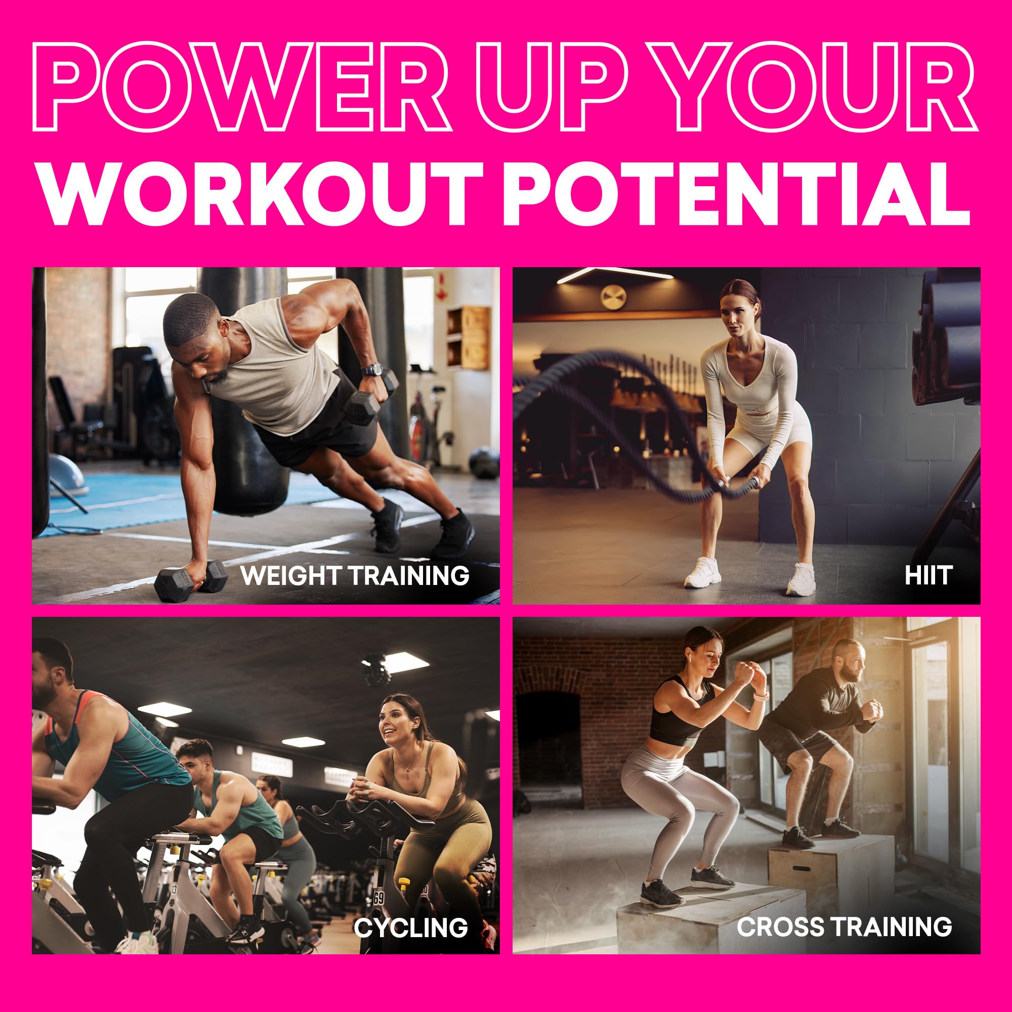 Estilo de vida con EBOOST POW antes de correr, energía y movilidad destacadas