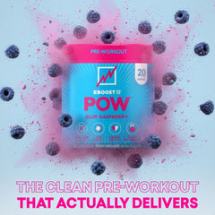 Vaso efervescente EBOOST POW en agua, rápida absorción y energía inmediata