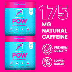 Persona usando EBOOST POW en gimnasio para mayor energía y enfoque