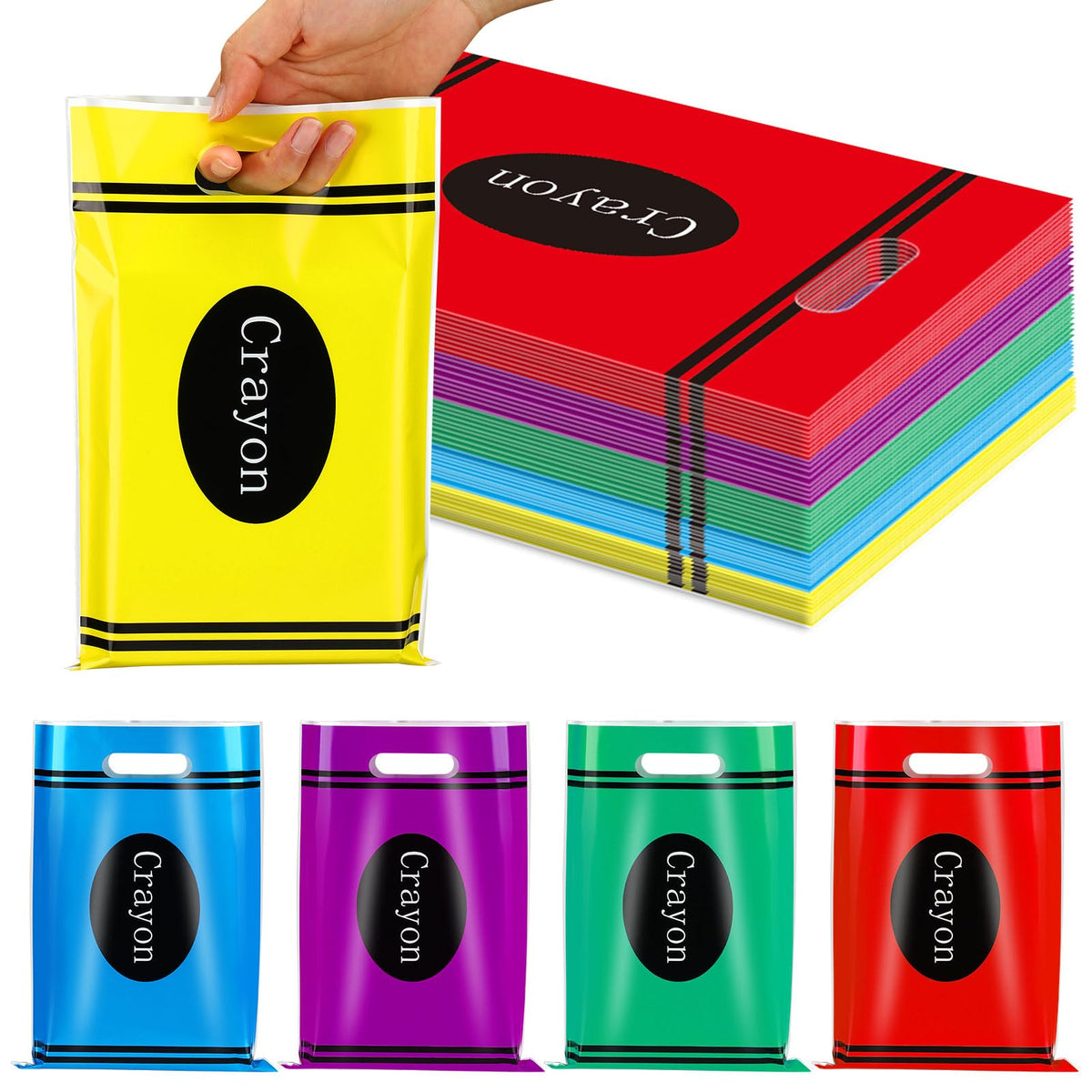 Ecally bolsa frontal con diseño crayón, muestra apariencia llamativa y fácil identificación