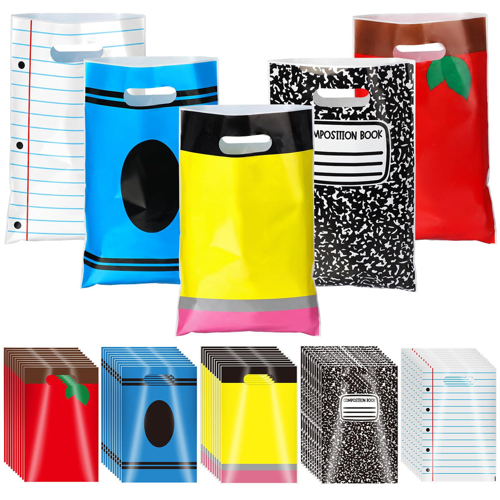 Ecally paquete frontal de 50 bolsas multicolor ideal para eventos escolares y ahorro