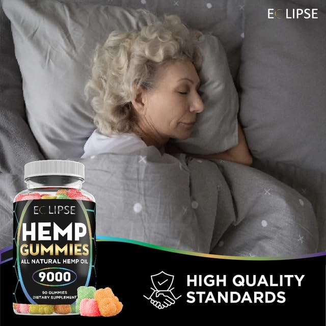Eclipse Hemp gomita en primer plano, textura apetecible y fácil de tomar