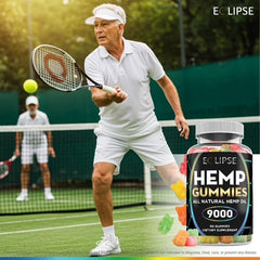 Eclipse Hemp gomitas en boca de usuario, sabor tropical y experiencia cómoda