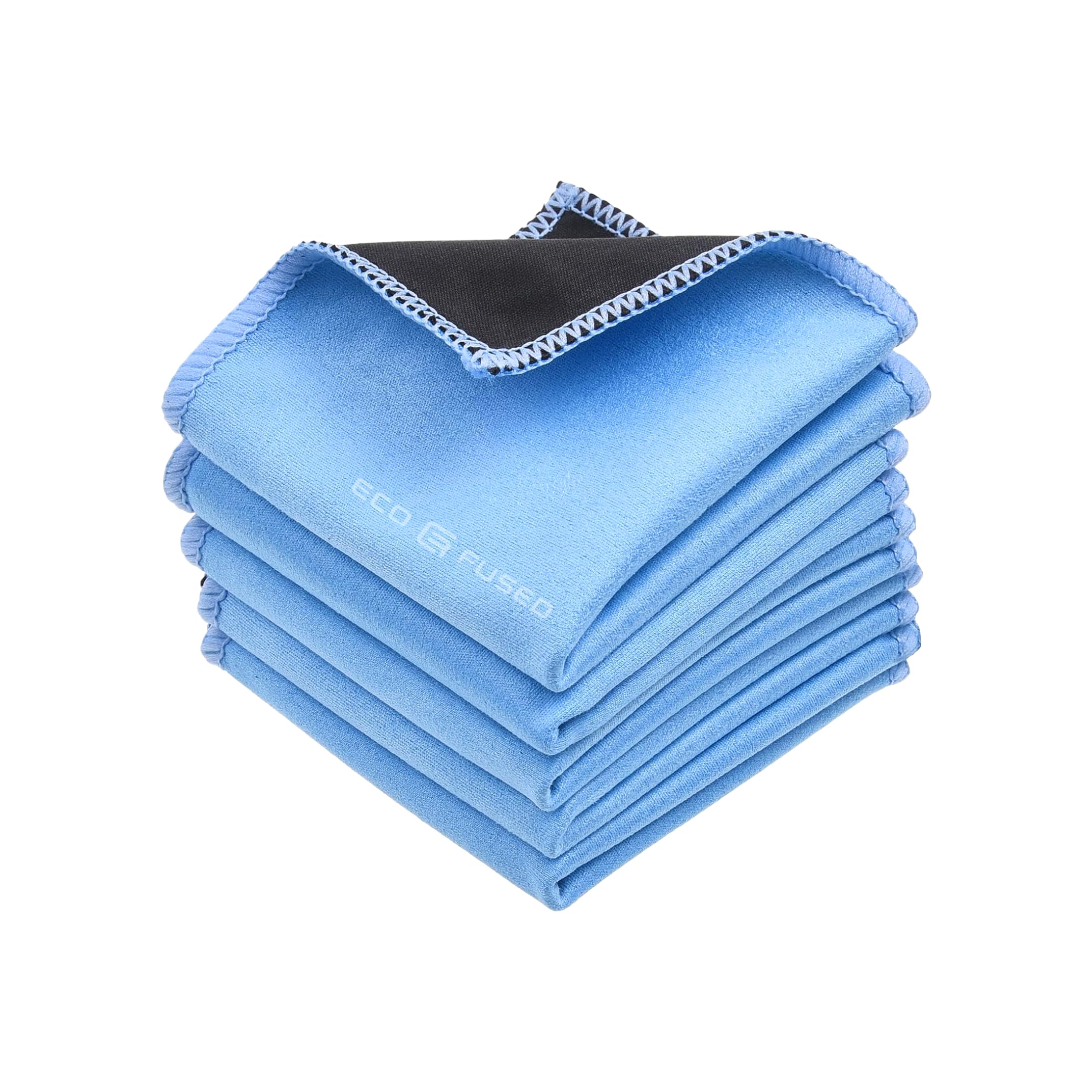 Eco-Fused empaque frontal mostrando cinco paños y beneficios