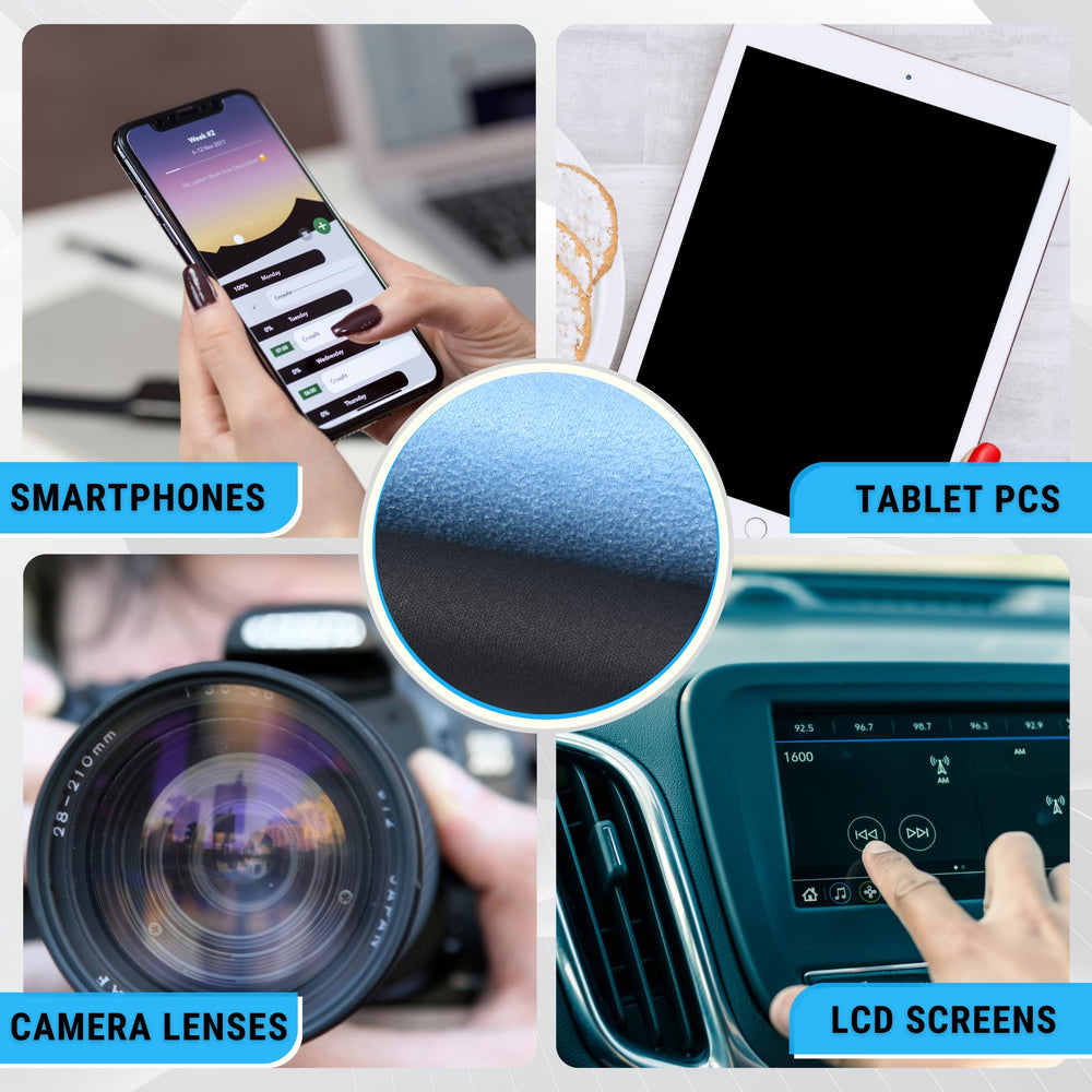 Eco-Fused limpiando pantalla de smartphone sin rayas