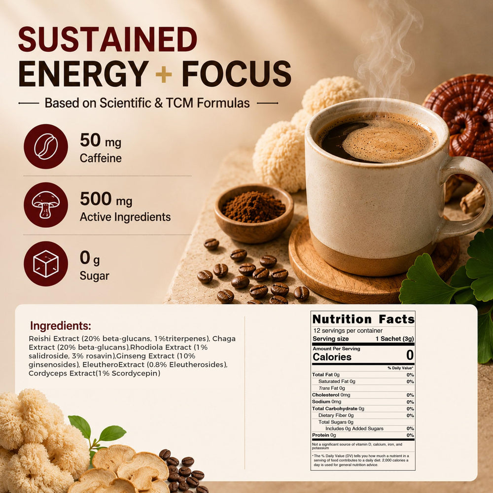 ECO-TASTE sobre disuelto en taza ofreciendo energía suave y textura cremosa