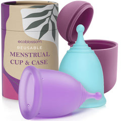 EcoBlossom copa menstrual vista frontal, comodidad durante todo el día