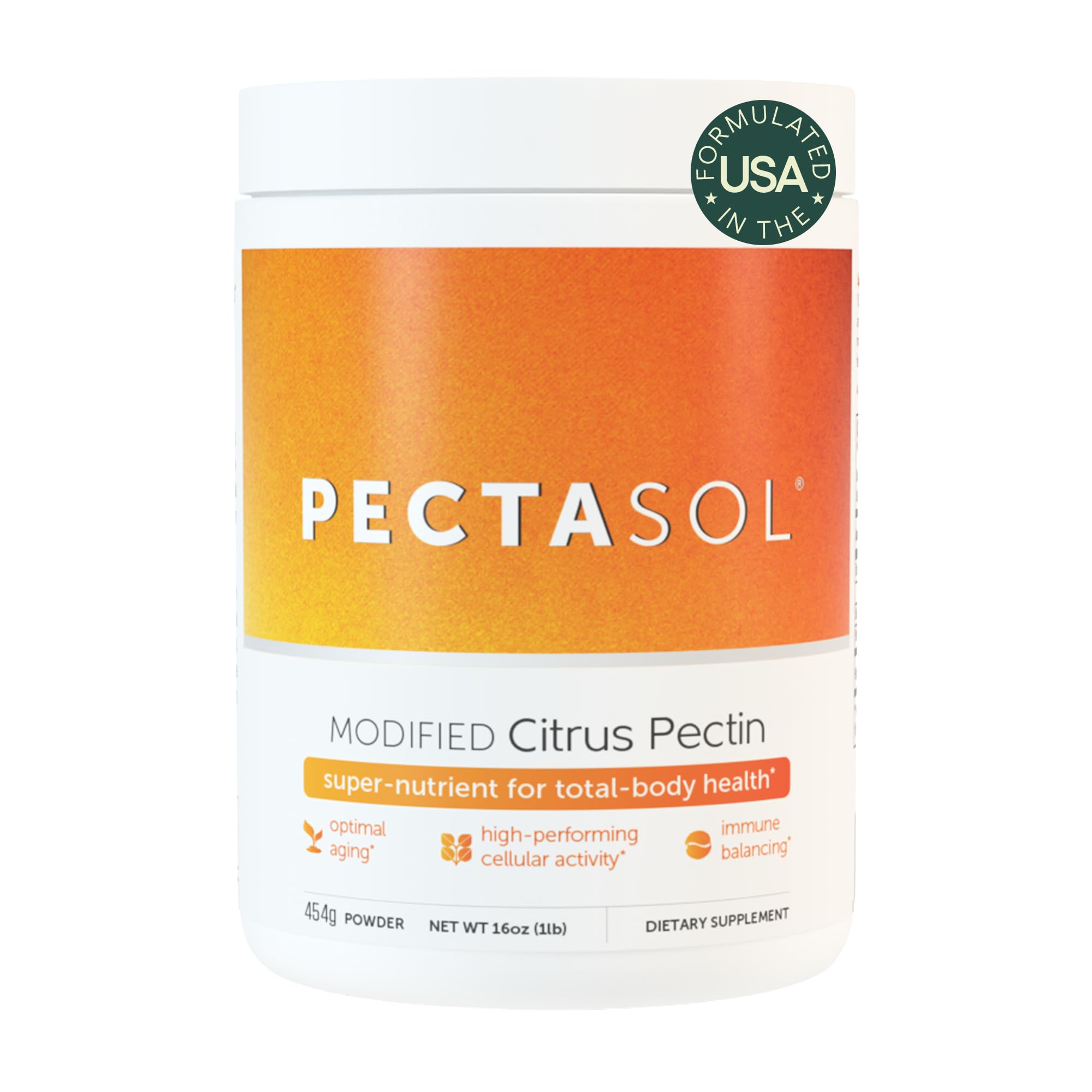 EcoNugenics PectaSol frasco frontal mostrando etiqueta y tamaño del producto