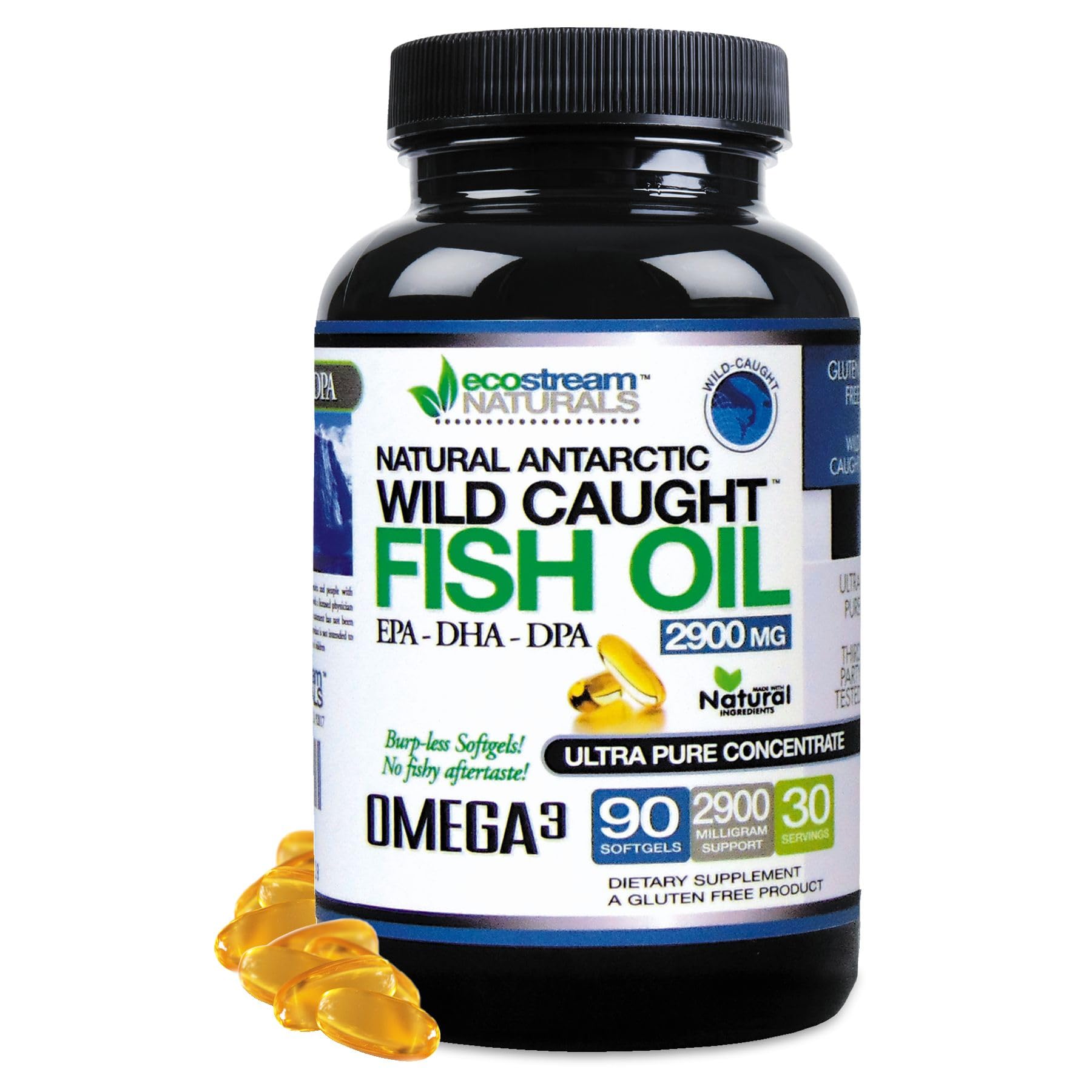ecostream Naturals envase frontal profesional mostrando fuerza 2.900 mg
