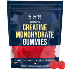 ECOWISE VITAMINS frasco frontal mostrando 120 gomitas y diseño claro