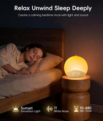 ecozy luz simulada de amanecer en varios colores para despertar suave