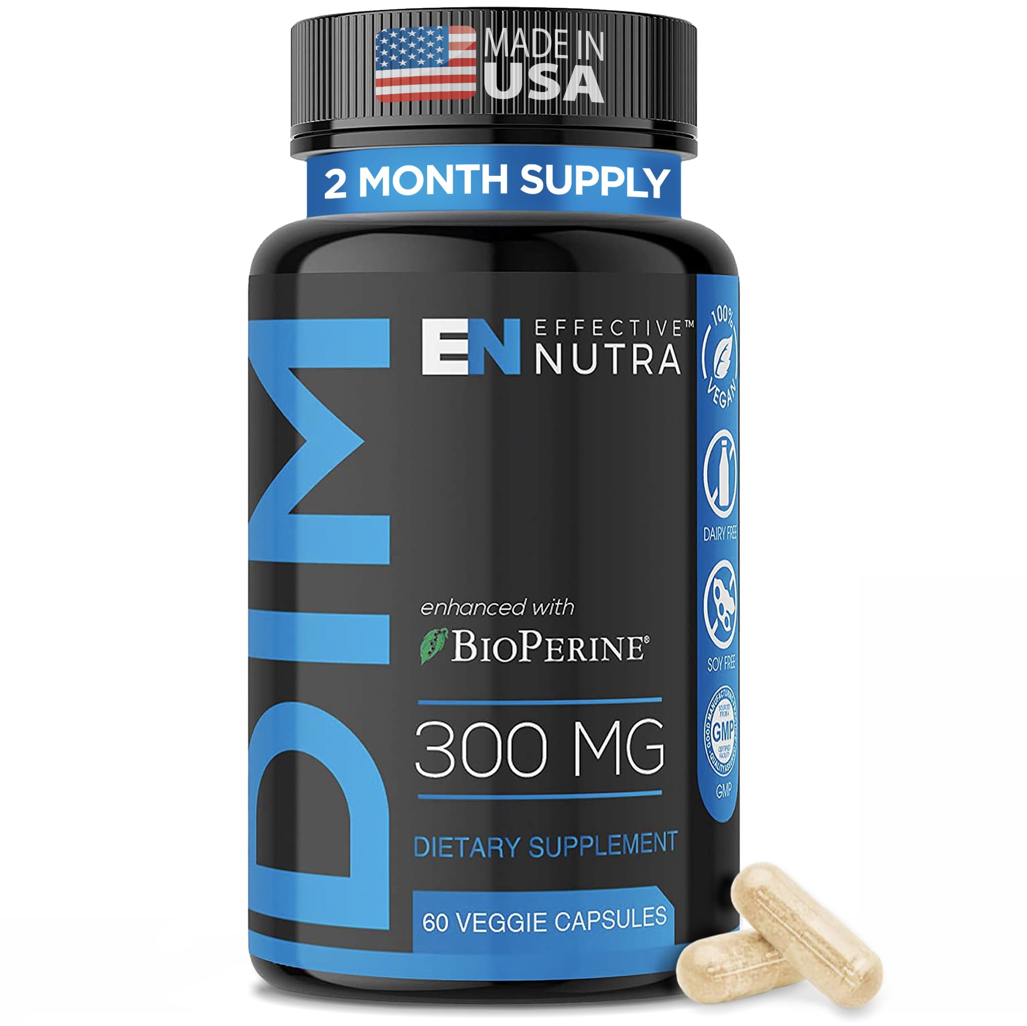 Effective Nutra botella frontal mostrando etiqueta y beneficio de equilibrio hormonal