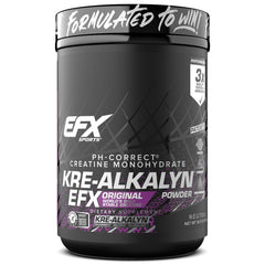 EFX Sports envase frontal del Kre-Alkalyn, muestra confianza y pureza