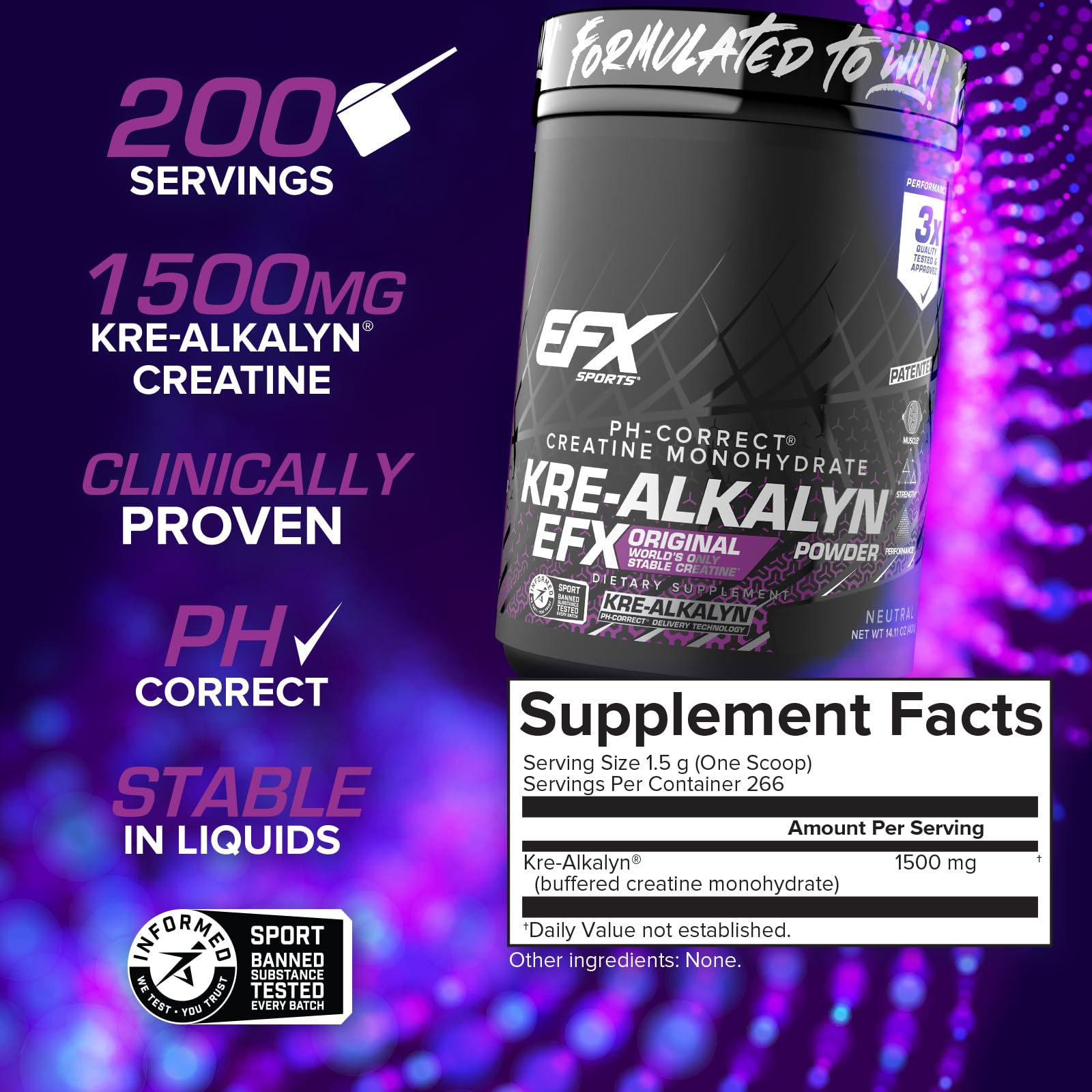 EFX Sports cucharilla con porción, visualiza la dosis eficiente por servicio